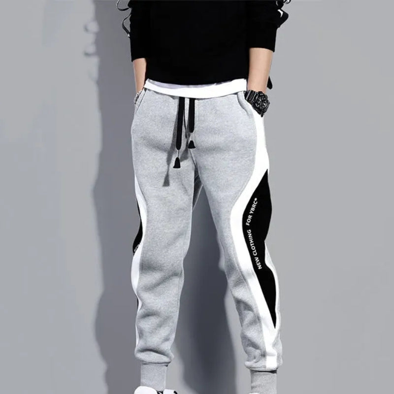 Losvallende Heren Patchwork Joggers met Touwtjes – Rafael