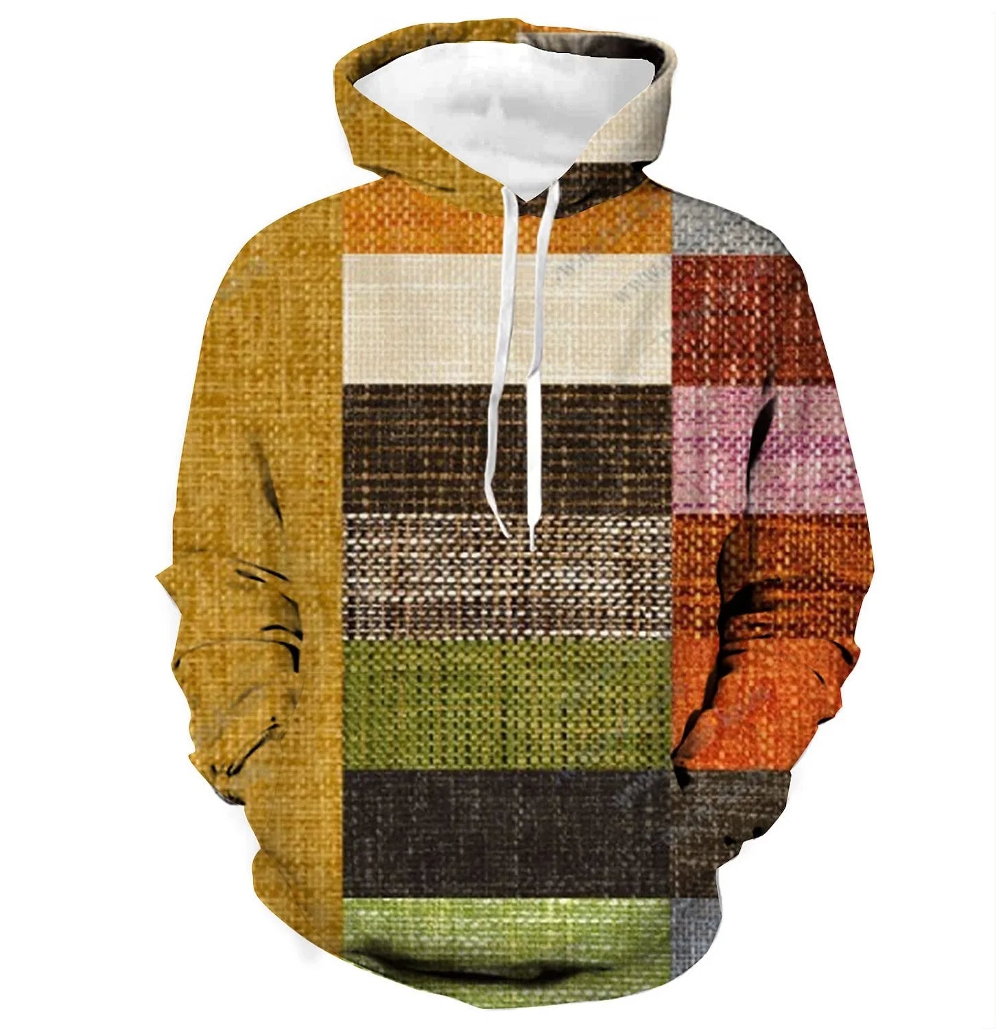 Vardi Dante™ 3D Plaid Hoodie | Urban Vibes oversized trui