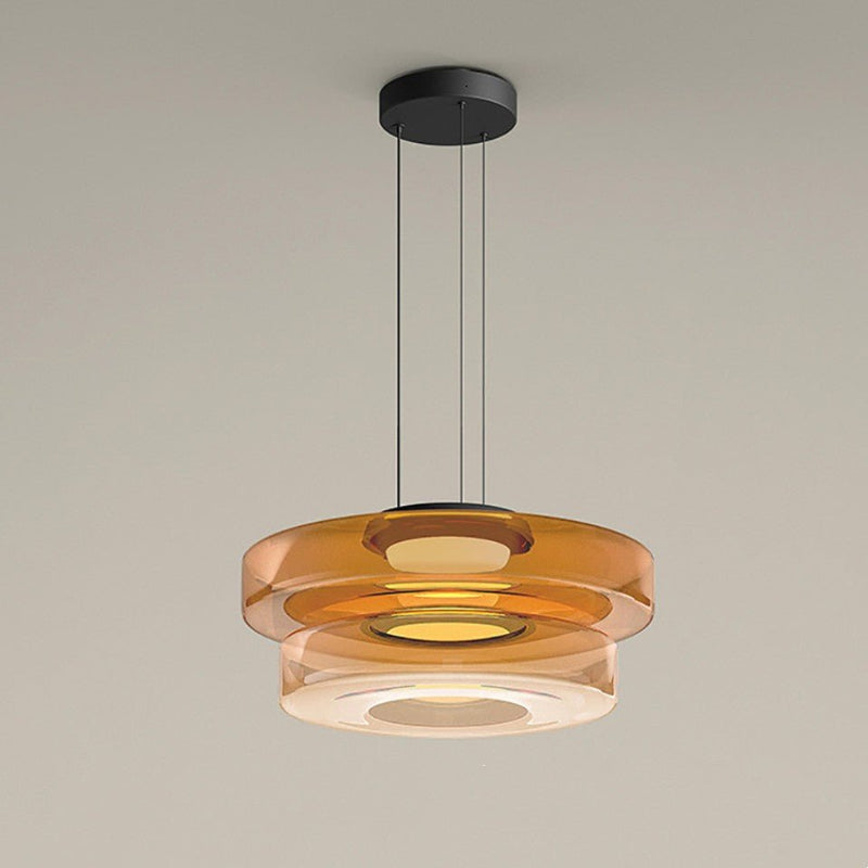 Moderne Glazen Hanglamp in Bauhaus Stijl - AuroraSphere