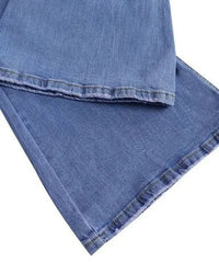 Trendy Denim Broek met Hoge Taille - Mila