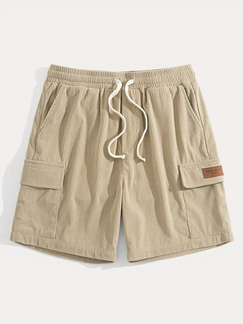 Trendy Beige Corduroy Cargo Zomerbroek – Tobias