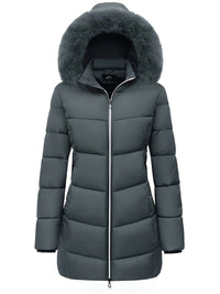Warme Puffy Jas met Stijlvolle Details - Evelyne