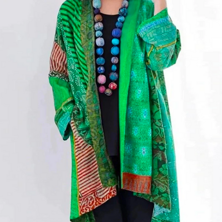 Boho Herfstvest met Kleurrijk Patroon – Maravilla