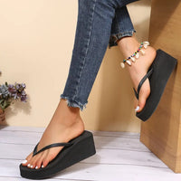 Dames Plateau Teenslippers - Riviera