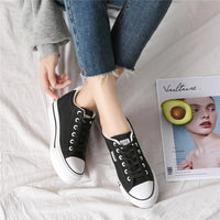 Stijlvolle Dames Canvas Sneakers met Plateauzool – Leonie