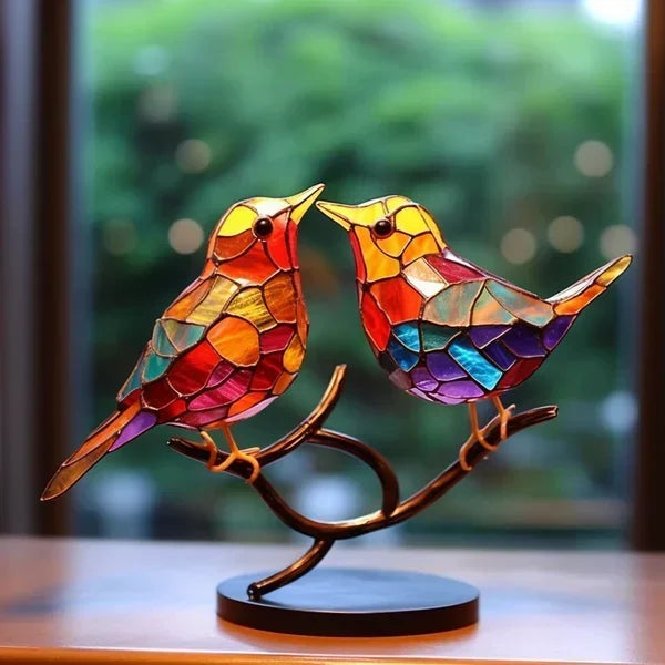 Luxe Vogelbeeldjes in Gekleurd Glas - EleganBird