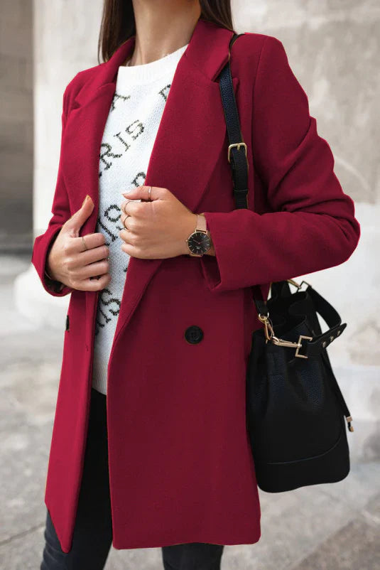 Modieuze Wollen Dames Winterjas - Eleanor