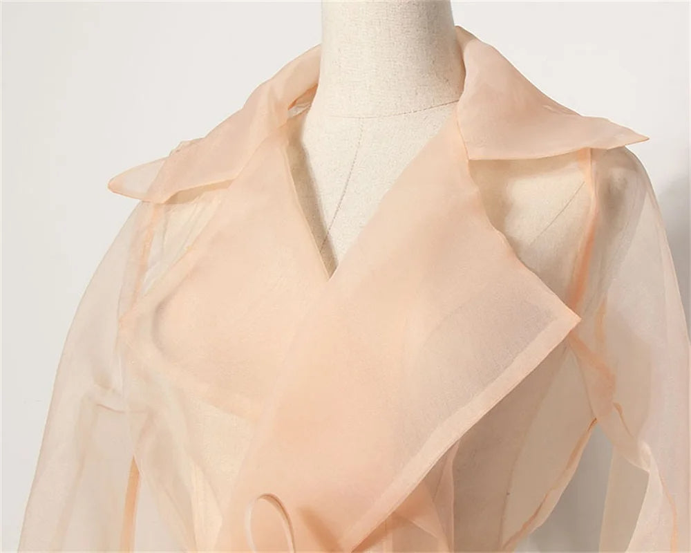 Tweedelige Chiffon Zomerset met Riem en Rok – Maurelle
