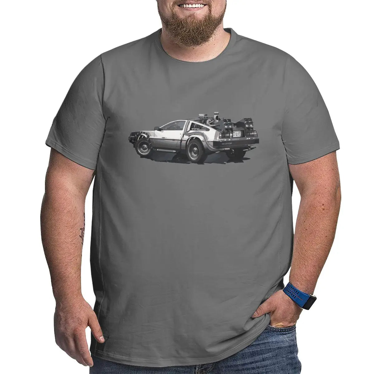 Vardi Dante™ Back To The Future Delorean T-Shirt | Plus Size T-Shirt