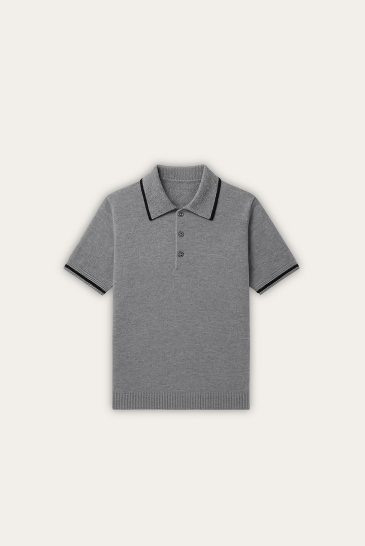 Stijlvol heren polo van kasjmier-merinowol – Renzo