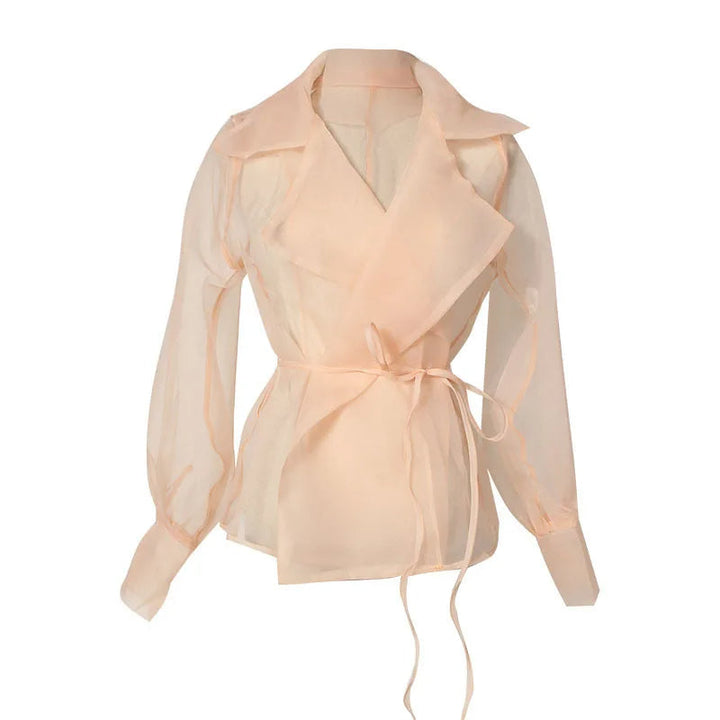 Tweedelige Chiffon Zomerset met Riem en Rok – Maurelle