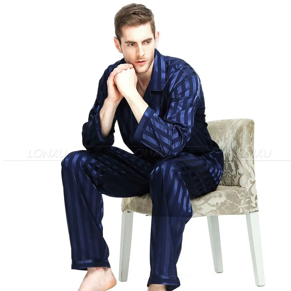 Vardi Dante™ Luxury Pyjama | Strakke zijden pyjama voor heren