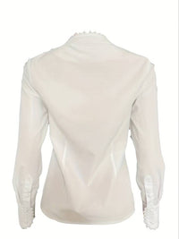 Chique Witte Damesblouse met Gouden Knopen – Isalie