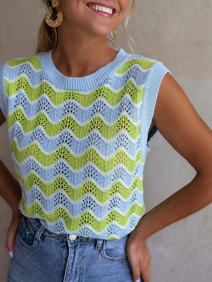 Trendy zomertop in breistriklook - StrickGlow