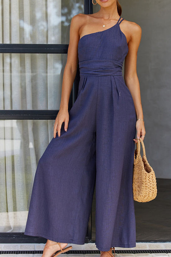 Mouwloze Dames Jumpsuit met Losse Pasvorm – Mireille