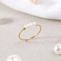 Klassieke Gouden Parelring - Sophie