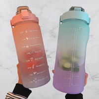 2L Motiverende Waterfles met Tijdmarkeringen - HydroMotivator