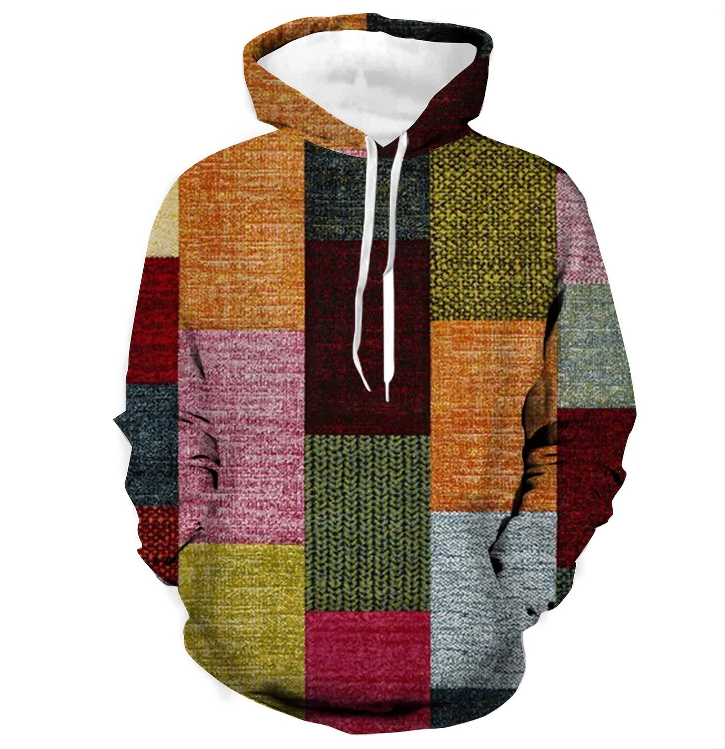 Vardi Dante™ 3D Plaid Hoodie | Urban Vibes oversized trui