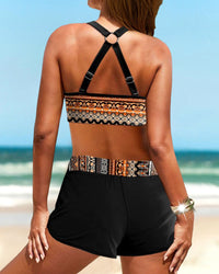 Bikini met Hoge Taille en Geometrisch Patroon – Alessia