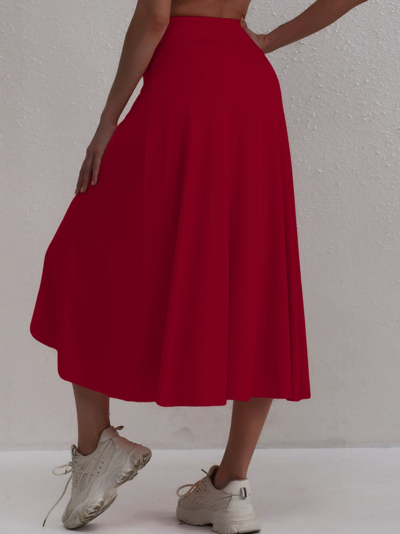 Sportieve rok met hoge taille en asymmetrische snit - Alexia