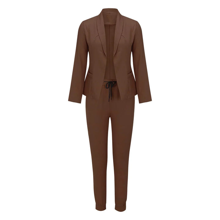 Casual Tweedelige Set met Strikceintuur – Liora