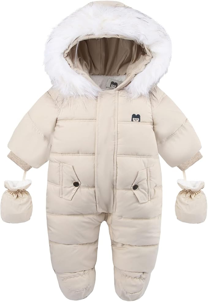 Baby Winter Jumpsuit Met Capuchon
