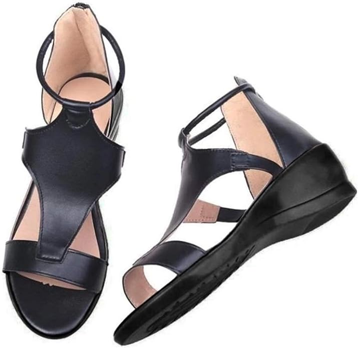 ElevateStyle Sandals | Dames Sandalen met Verhoogde Hak en Enkelband Ontwerp