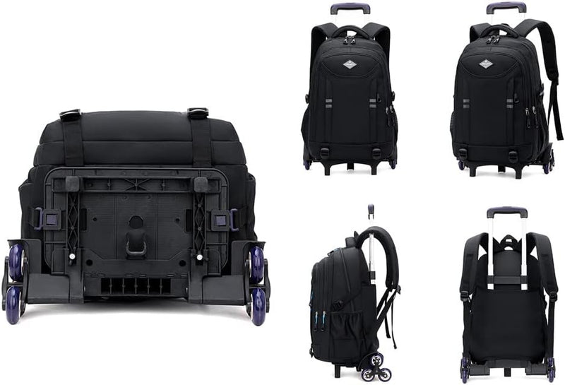 Multifunctionele Rugzak met Wielen voor Jongens – Veranderbare Trolley Tas