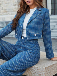 Gingham Tweed Pak met Hoge Taille - Camille