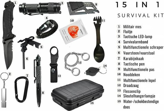 15-in-1 Noodpakket - SurvivorX
