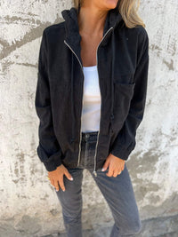 Dames vest met capuchon en rits – Liana
