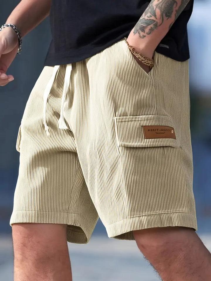Trendy Beige Corduroy Cargo Zomerbroek – Tobias