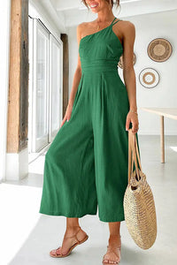Mouwloze Dames Jumpsuit met Losse Pasvorm – Mireille