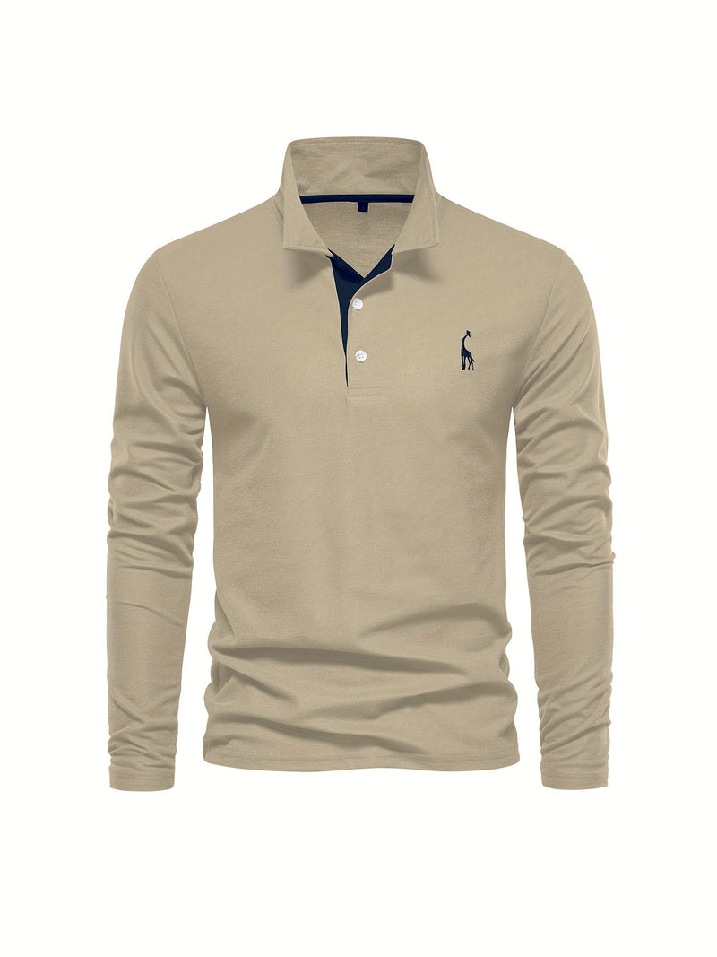 Comfortabele Heren Polo met Lange Mouwen