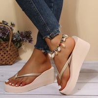 Dames Plateau Teenslippers - Riviera