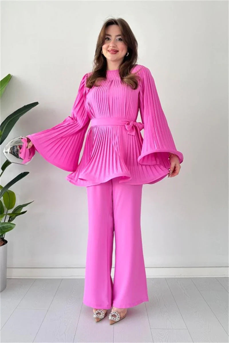 Dames Geplooide Kledingset – Selene