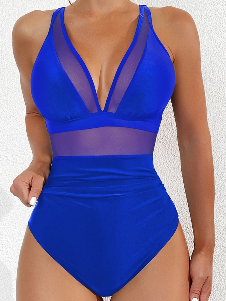 Dames badpak met mesh en push-up effect – Chiara