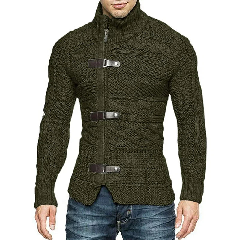 Vardi Dante™ Boaz Urban Vest | Gebreid vest met leren accenten