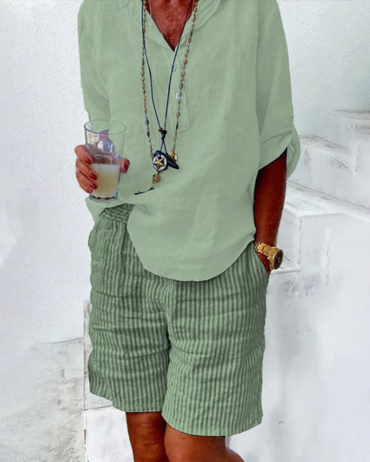 Gestreepte Damesshorts – Léonie