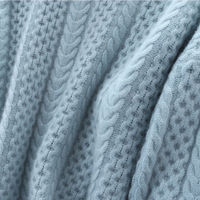 Luxe Kasjmier Coltrui met Geruit Patroon - Celeste