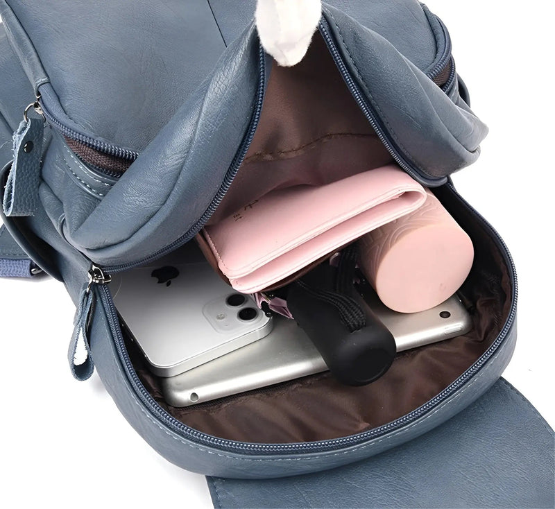 Vintage Leren Dames Rugtas - Isabella