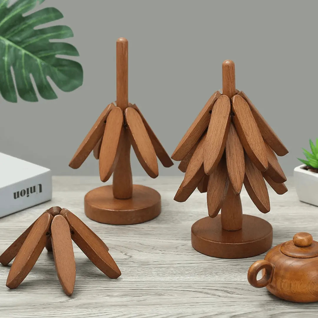 Stijlvolle Houten Onderzetters - NatureGuard