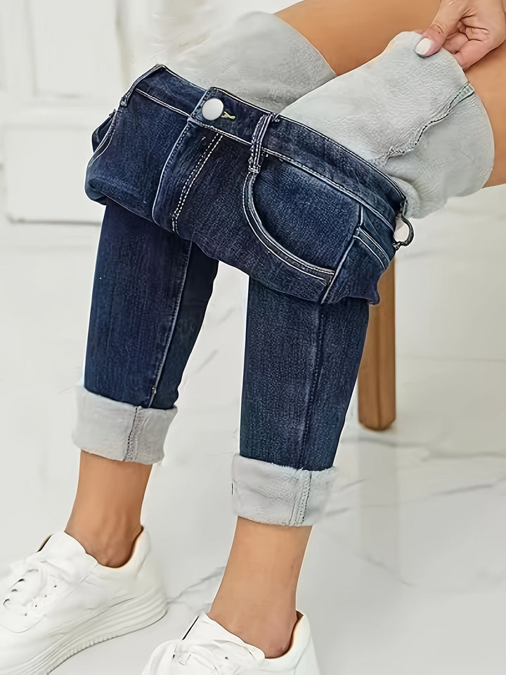 Warme Skinny Jeans met Voering - Selvia