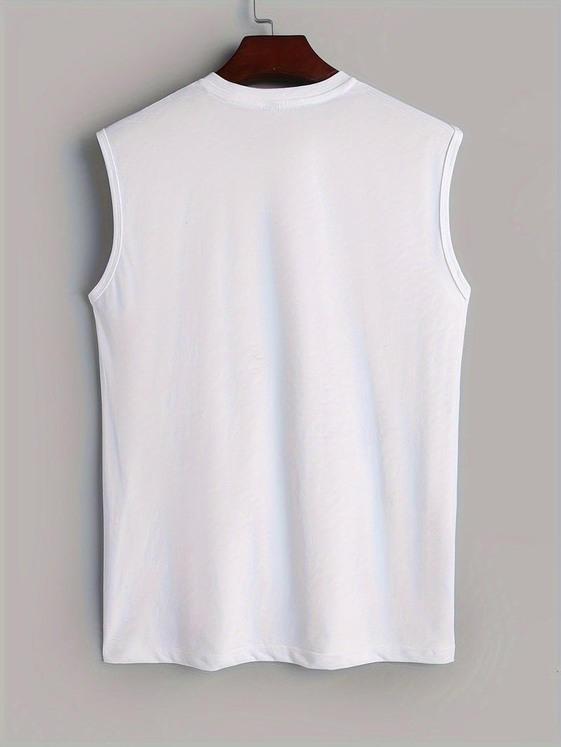 Koszula męska bez rękawów z bawełny z nadrukiem ptaków - Noah