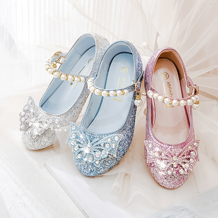 Glitterschoen Isla – Comfortabele Instapper met Pailletten & Parels voor Meisjes
