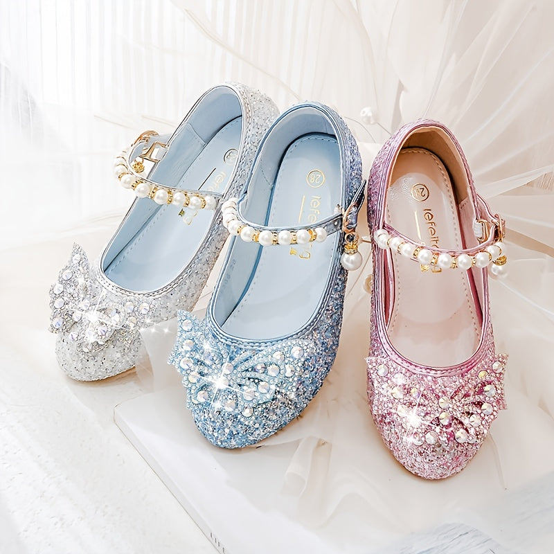 Glitterschoen Isla – Comfortabele Instapper met Pailletten & Parels voor Meisjes