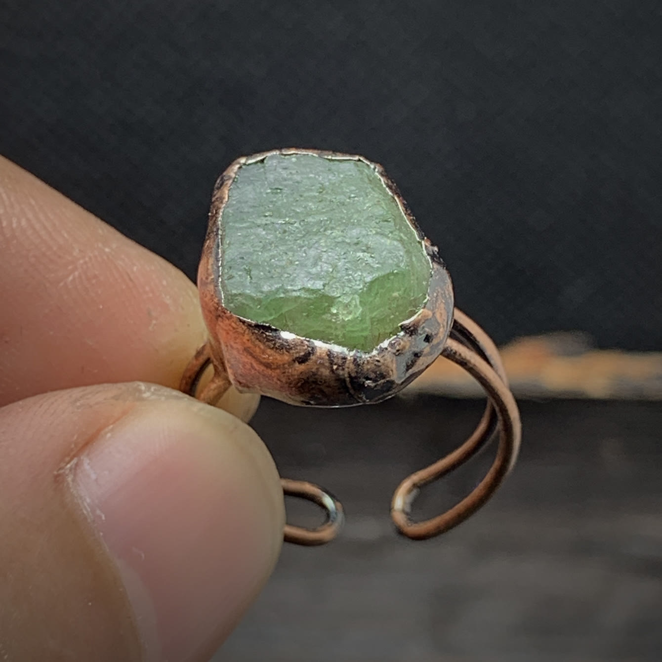 Natuurlijke Ruwe Geboortestenen Ring - Selina