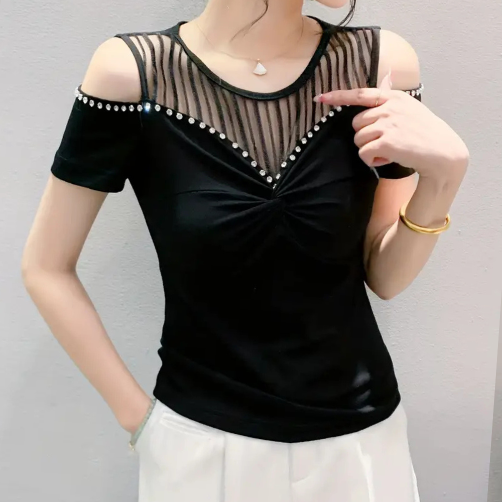 Trendy Cold-Shoulder Top voor Dames - Fenna