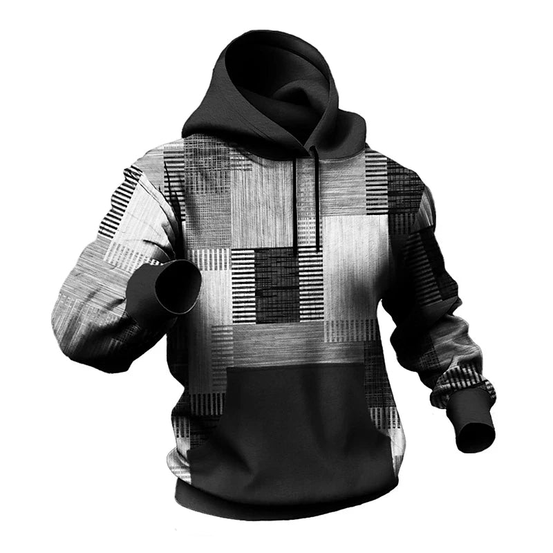 Vardi Dante™ 3D Plaid Hoodie | Urban Vibes oversized trui