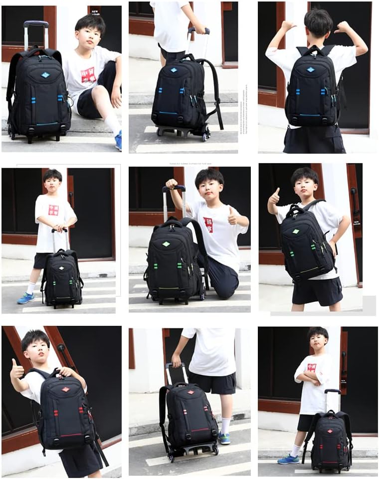 Multifunctionele Rugzak met Wielen voor Jongens – Veranderbare Trolley Tas